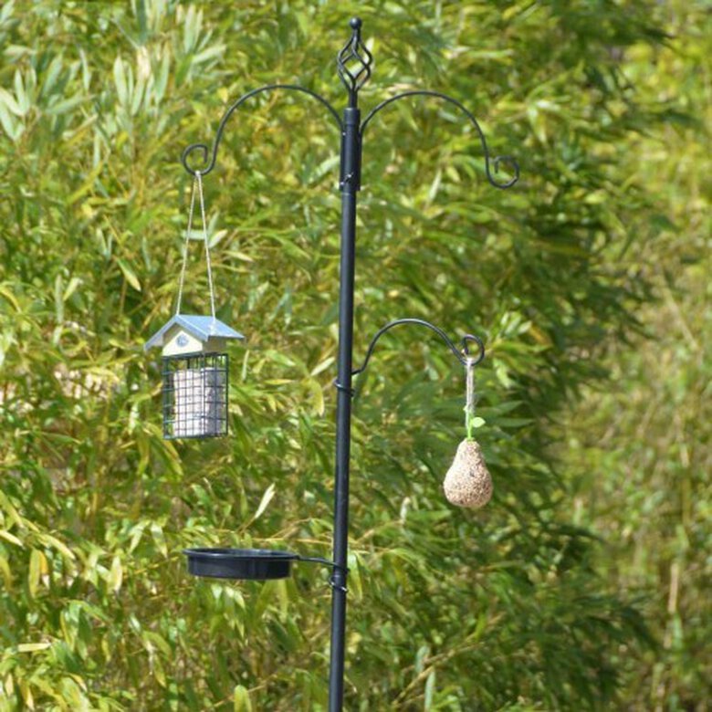 Comedero de exterior con percha para pájaros color Verde, , large image number null