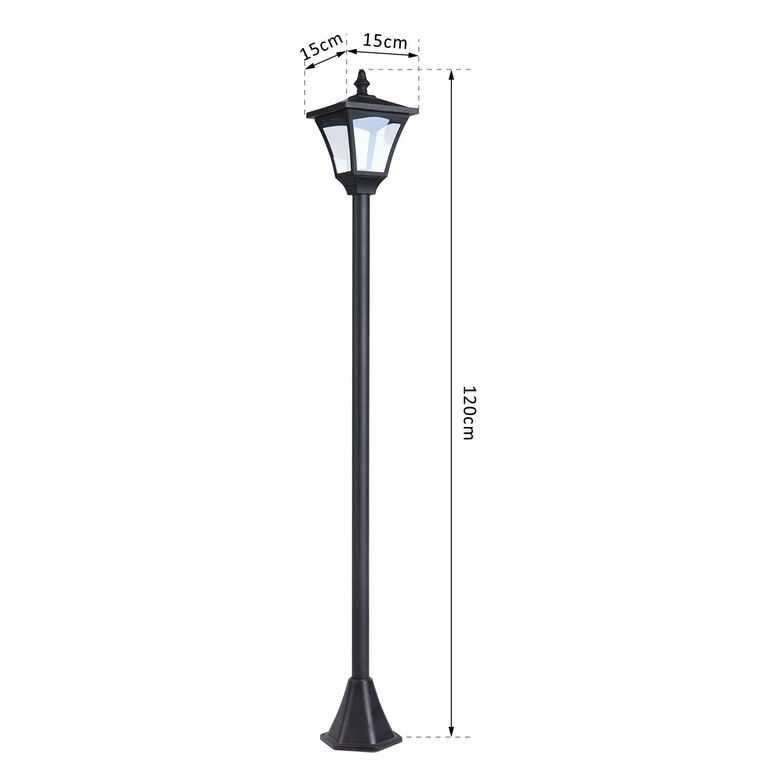 Outsunny Farol Solar negro IP44  para Exteriores thumbnail