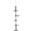 Pawhut árbol rascador fijado al techo ajustable 5 niveles beige y gris para gatos, , large indicador imagen numero 1