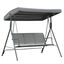 Outsunny Columpio Balancín Jardín de 3 Plazas con Techo Parasol Ajustable Respaldo Transpirable y Marco de Acero para Terraza Balcón Exterior 175x118x159 cm Gris, , large indicador imagen numero 1