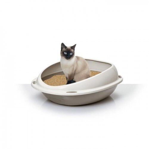Aimé Shuttle Taupe Caja de Arena Ovalada para gatos thumbnail