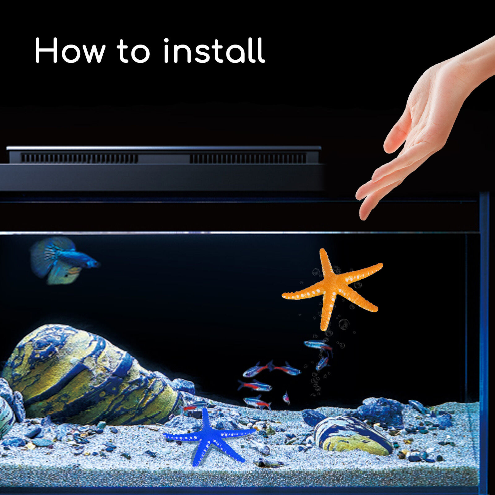 Nobleza Adorno Acuario Estrella de Mar Fluorescente para Peces thumbnail