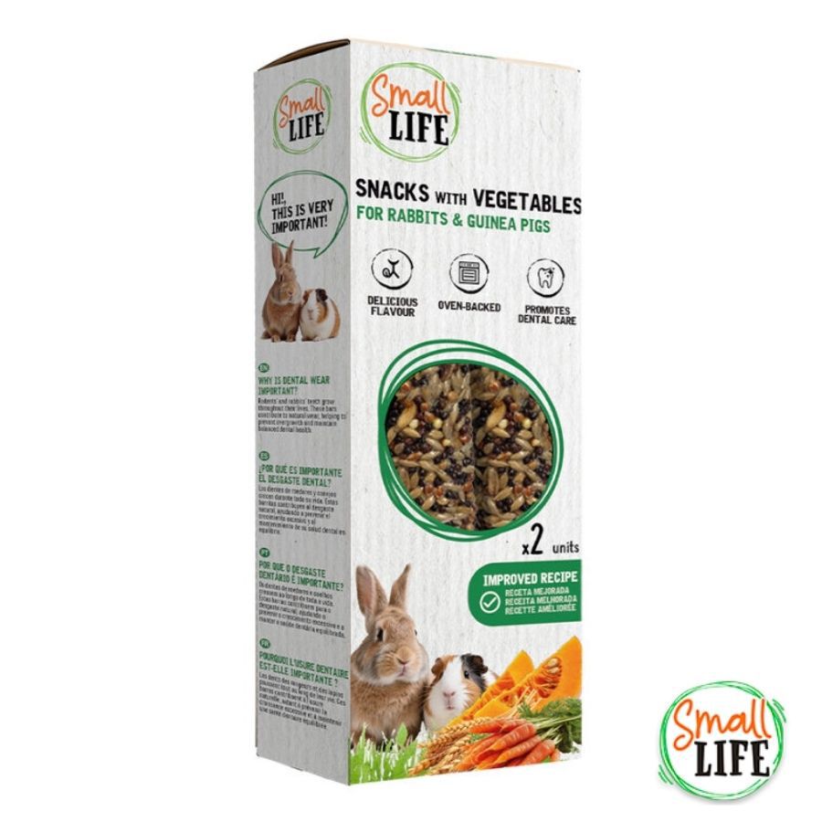 4 barritas Small Life Barritas Snack con Vegetales para conejos y cobayas &iexcl;Pack Ahorro!, , large Imagen numero 1