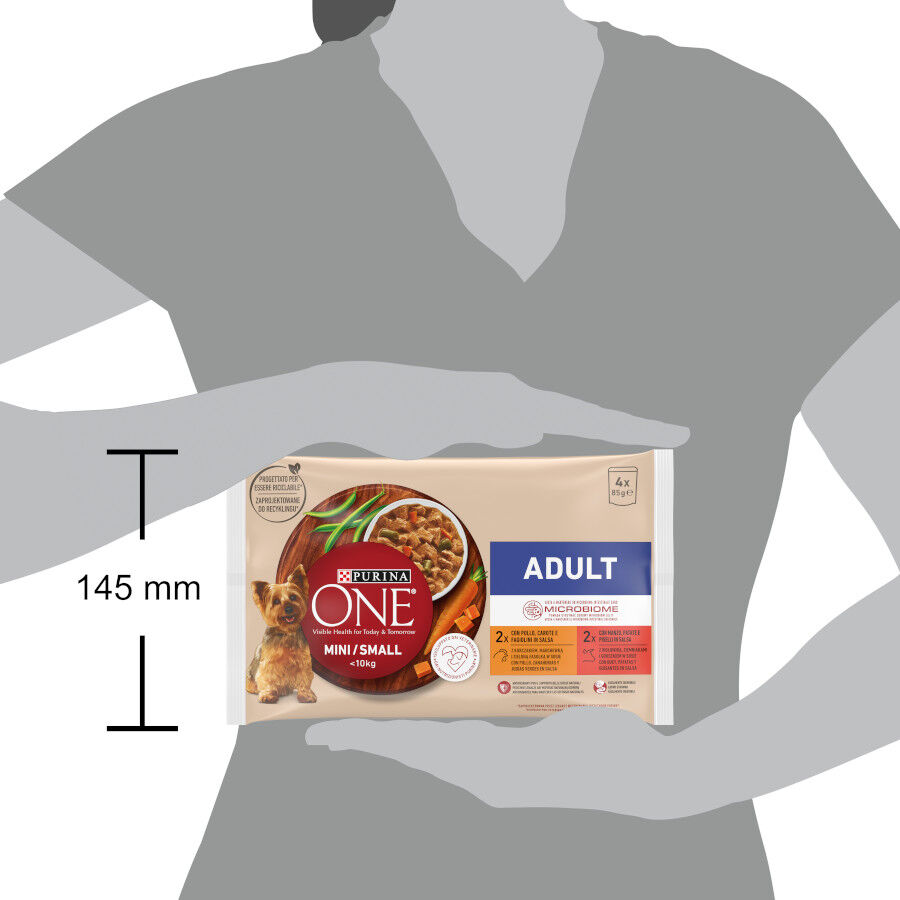 Purina One Mini Adult Pollo y Buey sobres para perros thumbnail