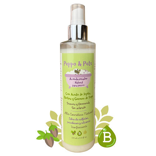 Peppo and Pets- Spray Acondicionador elaborado con ingredientes naturales para perros- Con aceite de jojoba, , large Imagen numero 1
