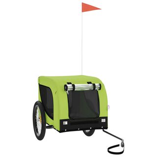 Vida XL Remolque Verde de Bicicleta para perros