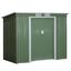 Outsunny Cobertizo de Jardín 280x130x172 cm Base de 3,2 m² Caseta de Exterior Metálica para Almacenamiento de Herramientas con 2 Puertas Correderas y 2 Orificios de Ventilación Verde, , large indicador imagen numero 1