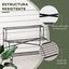 Outsunny Estantería para Plantas de Metal de 3 Niveles Soporte de Flores en Forma Escalera Macetas Multifuncional para Decoración Interiores y Exteriores 95x63x72 cm Negro, , large indicador imagen numero 5