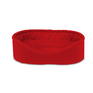 Gauty Cama oval Tela Impermeable roja para Perros y Gatos 
