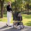 COSTWAY Cochecito para Mascotas, Carrito para Perros Plegable con Ruedas Grandes, Malla Transpirable, Cubierta Impermeable, Portavasos y Cesta, Carro para Perros Peque&ntilde;os y Gatos hasta 15 kg, Negro, , large indicador imagen numero 2