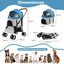 COSTWAY 3 en 1 Cochecito para Mascotas Plegable, Cochecito de Mascotas con Toldo Ajustable de 4 Niveles y Cesta de Almacenamiento, Carrito para Gatos con Porta Asiento de Coche Extra&iacute;ble (azul), , large indicador imagen numero 4