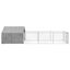 vidaXL Caseta perros exterior con corral 4x3x1,9 m acero galvanizado, , large indicador imagen numero 29