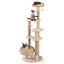 COSTWAY Árbol para Gatos, Torre de Totora de 164 CM con Postes de Rascado de Yute, Percha, Cama de Cesta, Bolas, Cojines Lavables, Centro de Actividades para Gatos de 6 Capas, Mueble de Escalada para Gatos, , large indicador imagen numero 1