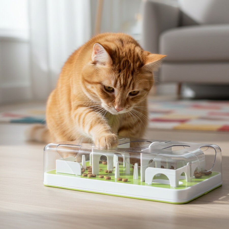 All For  Paws Interactives Comedero Rompecabezas Verde para gatos, , large Imagen numero 2