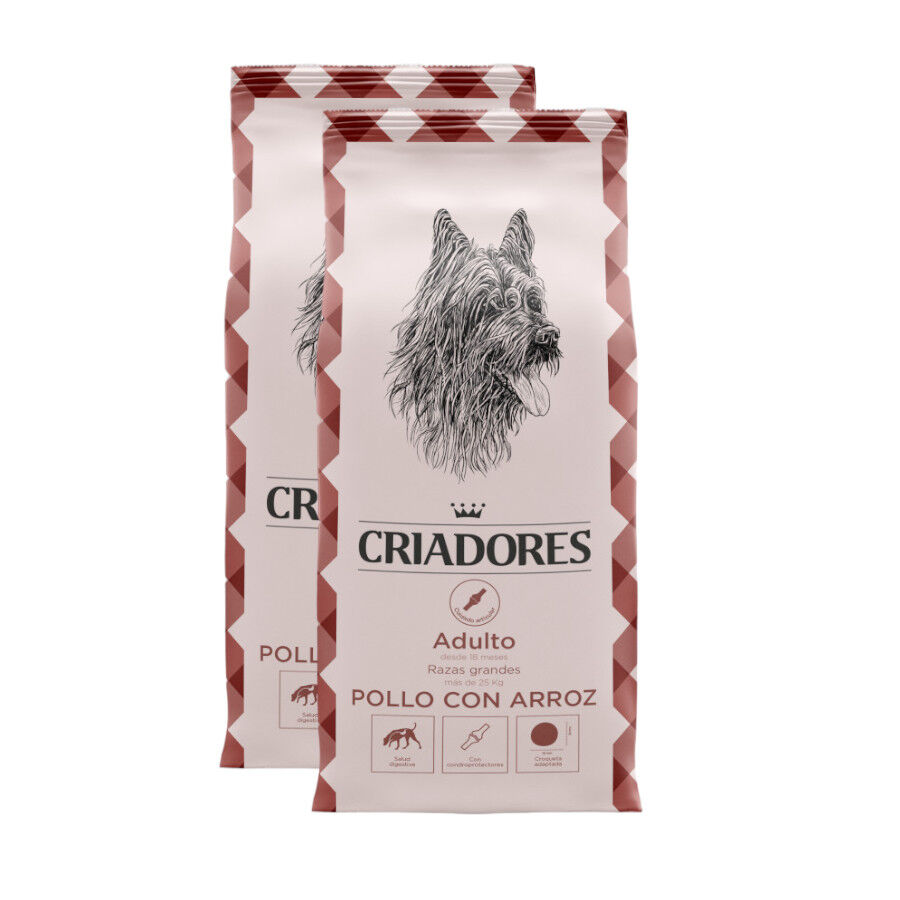 Criadores Adulto Pollo y Arroz pienso para perros de razas grandes