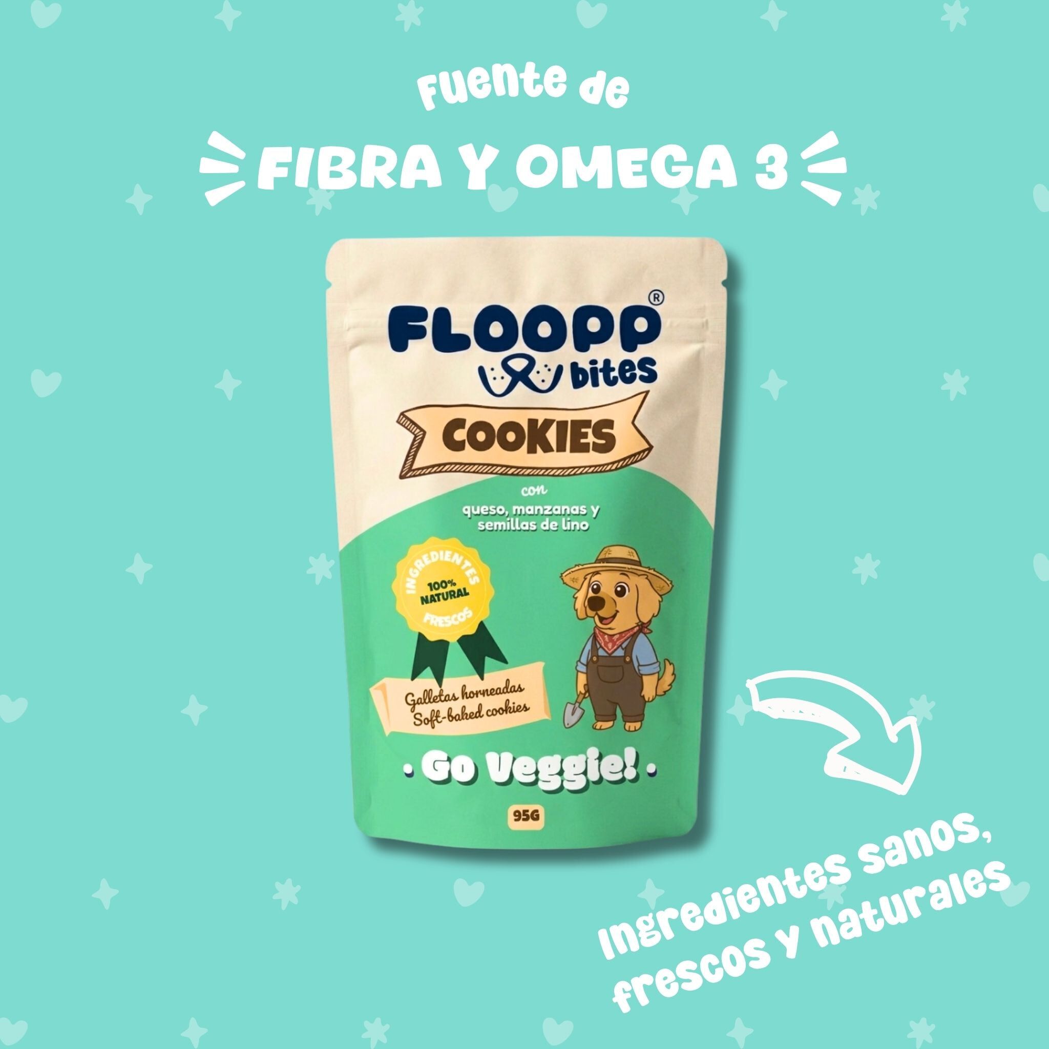 Floopp Bites Galletas Naturales para Perros &ndash; Pack 5 x 95 g, , large Imagen numero 4