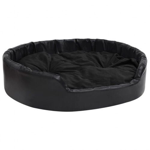 Vidaxl sof&aacute; acolchado ovalado con coj&iacute;n negro para perros, , large Imagen numero 3