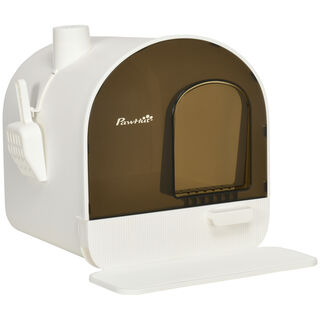 PawHut Caja de Arena Cerrada para gato