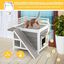 COSTWAY Caseta para Gatos de Madera, Casa para Gatos y Perros de 2 Pisos, Casa para Mascotas con Terraza, Rampa de Escalada y Puertas de Escape, 70 x 70 x 65 cm, , large indicador imagen numero 2