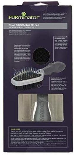 FURminator Cepillo dual para perros y gatos, que asea y da acabado al pelaje thumbnail