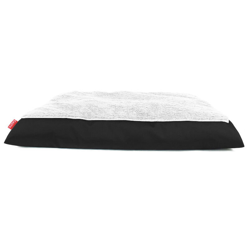 Gauty Cama Redonda para Perros y Gatos  Tela Impermeable y pelo - Negro y blanco, , large Imagen numero 1