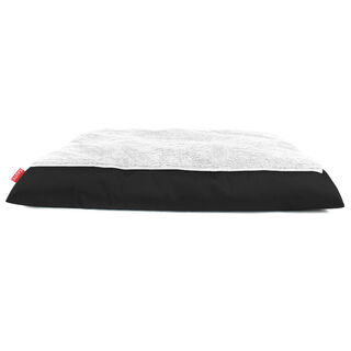 Gauty Cama Redonda Tela Impermeable y pelo negro y blanco para Perros y Gatos 