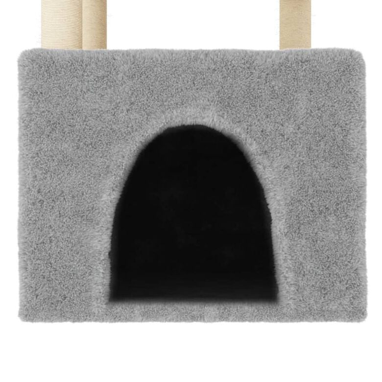 VidaXL Árbol con postes de sisal gris claro para gatos thumbnail