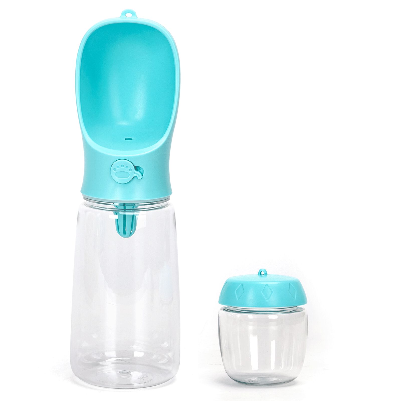 Nobleza Botella de Agua para Mascotas, 550ml Botellas de Agua para Perro Gato con 100ml Recipiente de Comida para para Caminar Viajar Acampar, , large Imagen numero 3