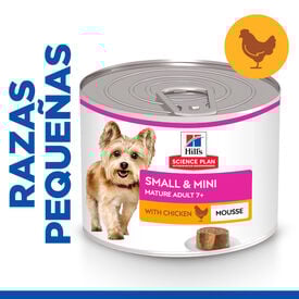 Hill's Science Plan Mature Small y Mini Mousse de Pollo lata para perros