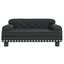 vidaXL Cama para perros de cuero sintético negra 90x53x30 cm, , large indicador imagen numero 6