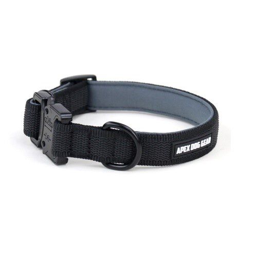 APEX DOG GEAR collar ajustable con cierre met&aacute;lico negro para perros, , large Imagen numero 1