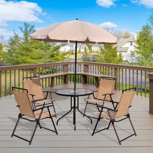 Conjunto de muebles Outsunny para jard&iacute;n color Crema, , large Imagen numero 2