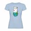 Camiseta mujer "Un día mi gato dominará el mundo" color Azul, , large indicador imagen numero 1