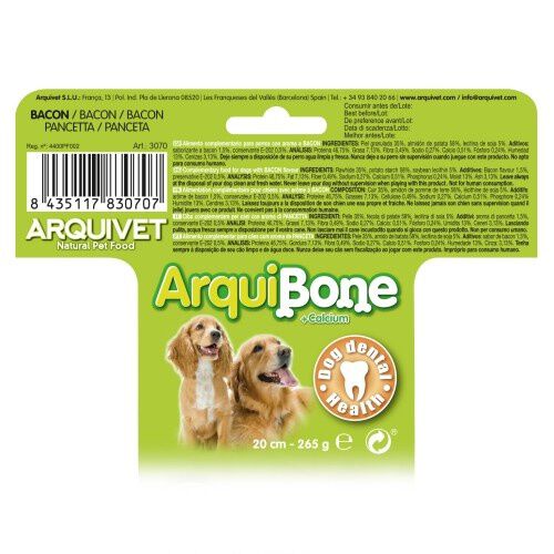 Hueso Arquibone Bac&oacute;n para perros sabor Bacon, , large Imagen numero 2