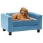 Vidaxl sof&aacute; rectangular turquesa para perros, , large indicador imagen numero 1