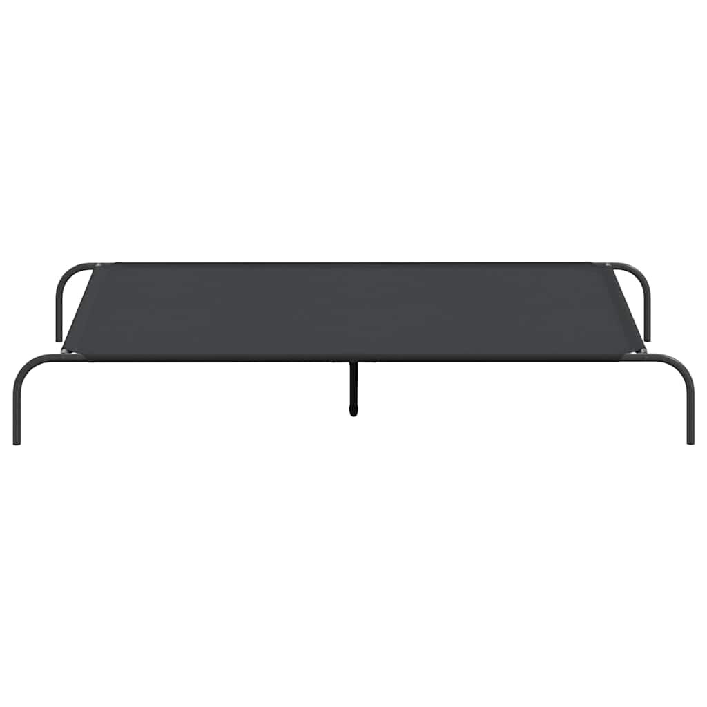 vidaXL Cama elevada para perros negra tela Oxford y acero, , large Imagen numero 14