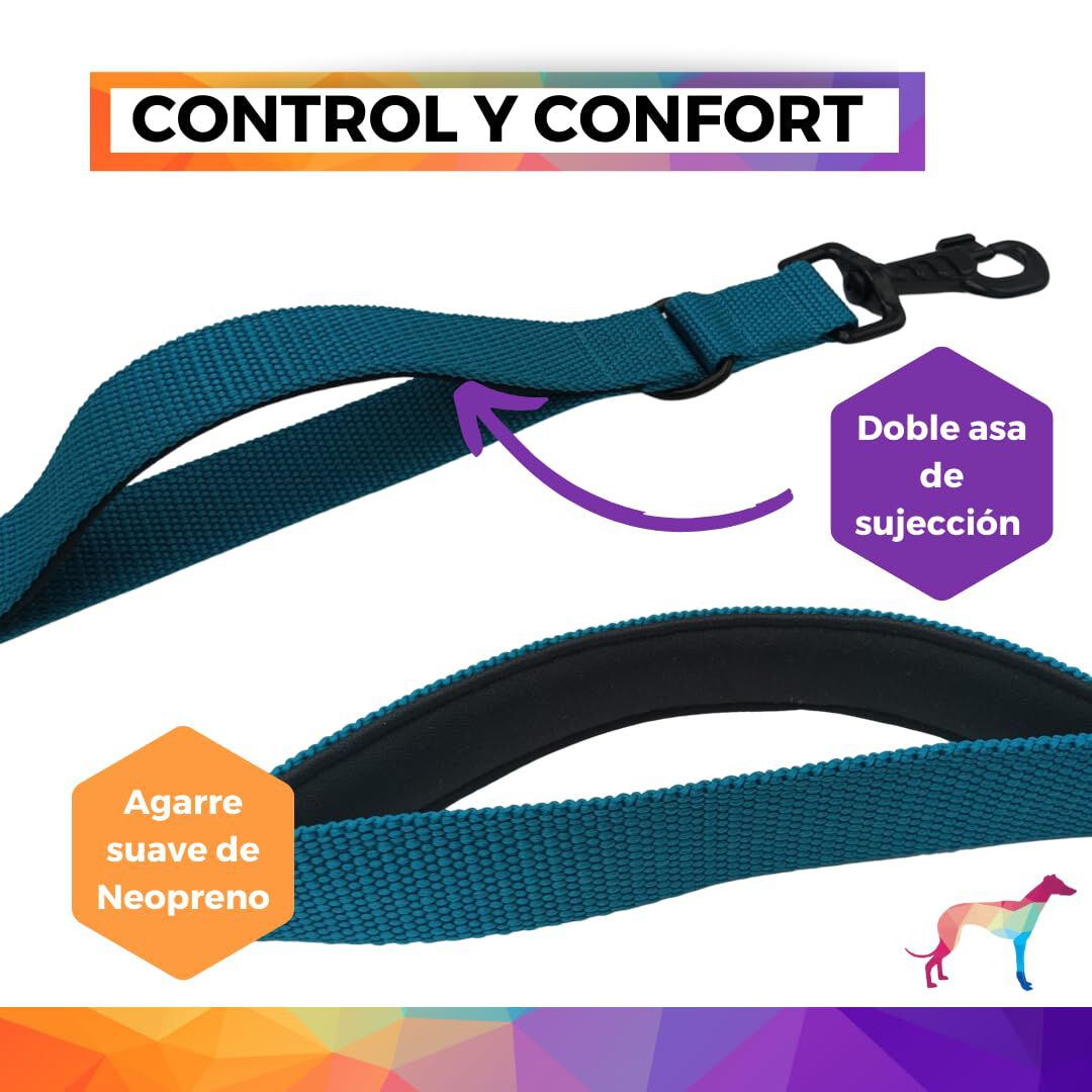 EGV - Correa multiposicion 2,50 metros de longitud. Hebillas ajustables (Verde Agua), , large Imagen numero 2