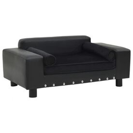 Sofá con cojín extraíble para perros color Negro