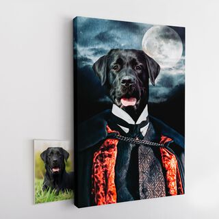 Pet Story Retrato Personalizado de Mascota Lienzo Drácula