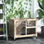 PawHut Conejera con Ruedas Madera Natural, , large indicador imagen numero 2