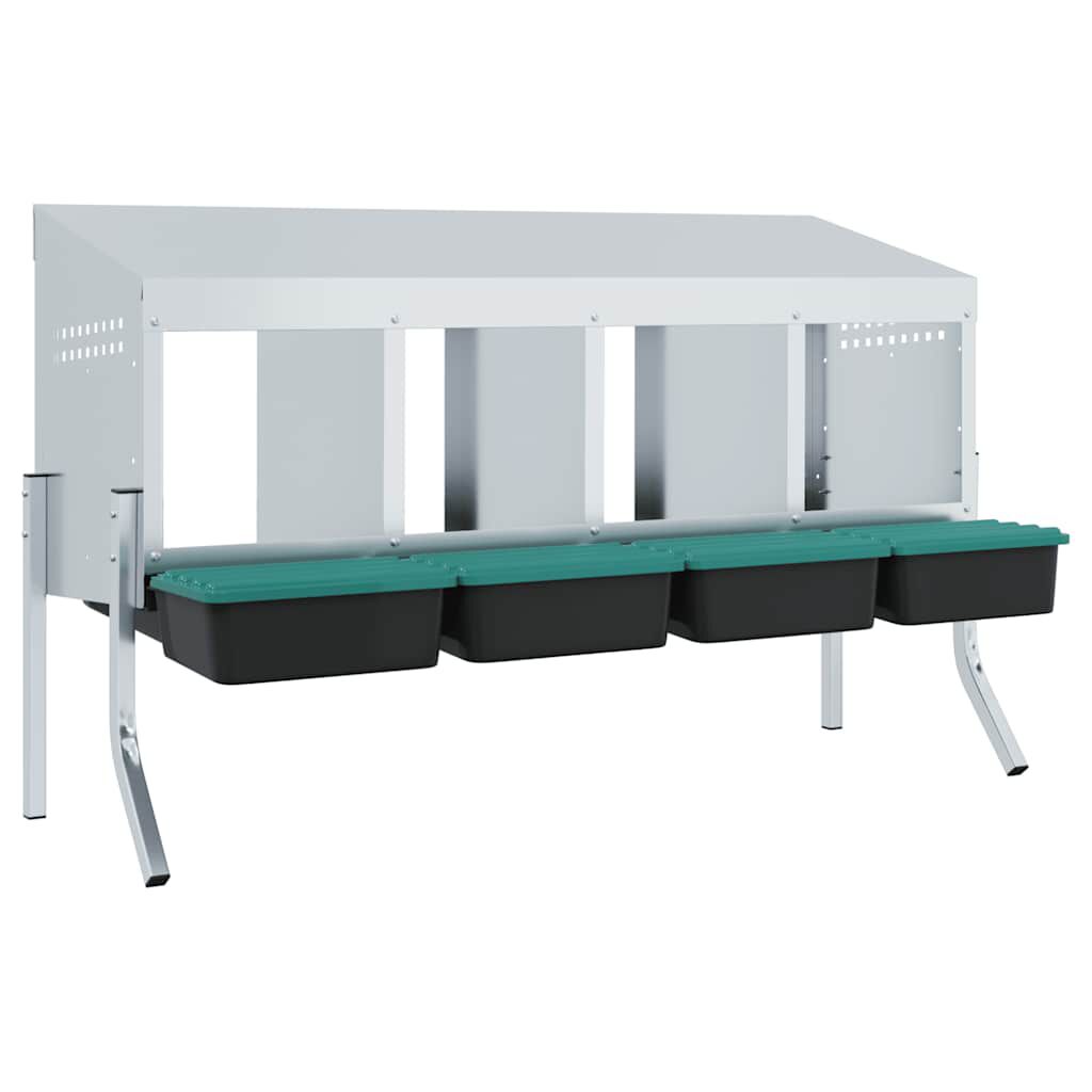 vidaXL Nido para gallinas de patas de acero galvanizado thumbnail