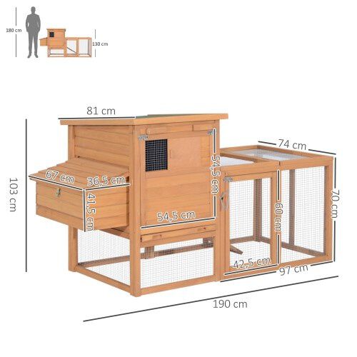 PawHut Gallinero de Metal Exterior Grande, , large Imagen numero 2