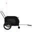 vidaXL Remolque de bicicleta mascotas hierro tela Oxford negro, , large indicador imagen numero 4