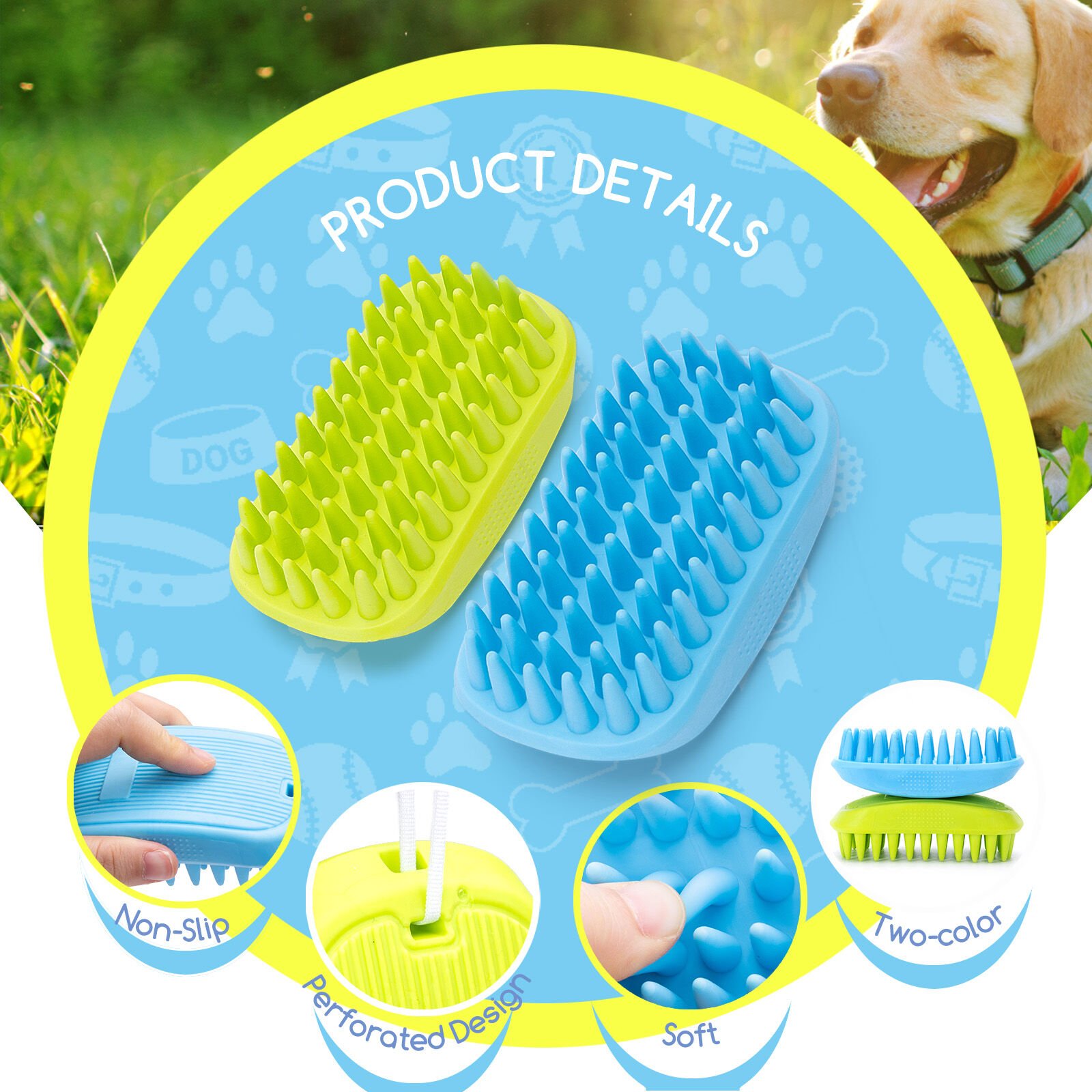 Nobleza Cepillo Perro Cepillo De Masaje para gatos thumbnail