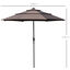 Outsunny Sombrilla de Jard&iacute;n &Oslash;300x250cm con Luces LED y Panel Solar Manivela &Aacute;ngulo Ajustable en 3 Posiciones Parasol para Patio Terraza Piscina Caf&eacute;, , large indicador imagen numero 3