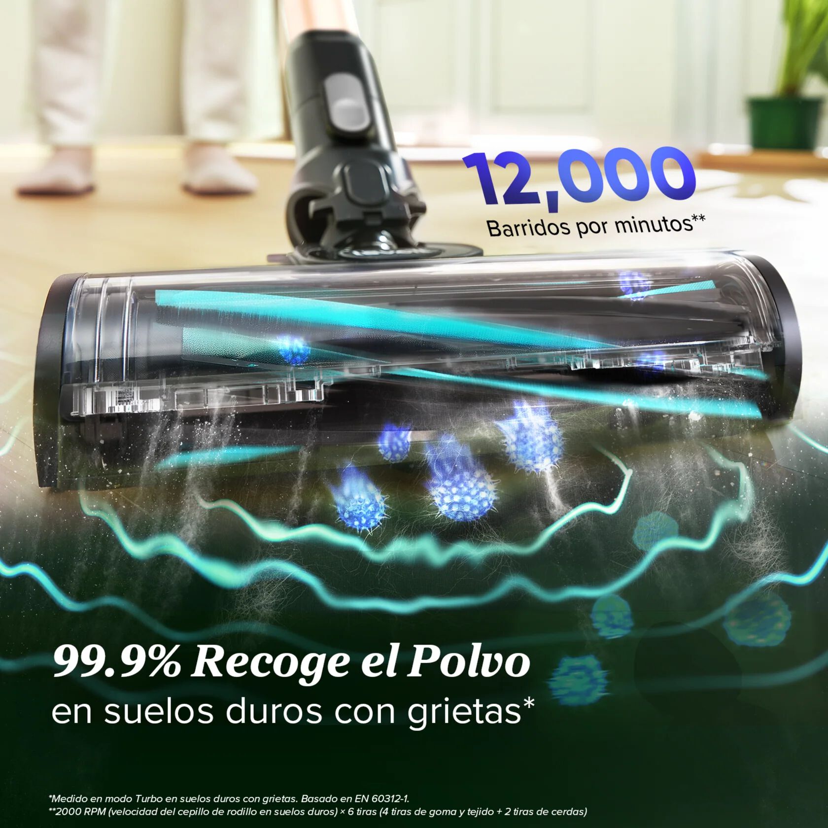 LEVOIT Aspiradora inalámbrica LVAC-300 Plus con un cepillo anti-enredos, motor 240W y cabezal flexible de 180° thumbnail