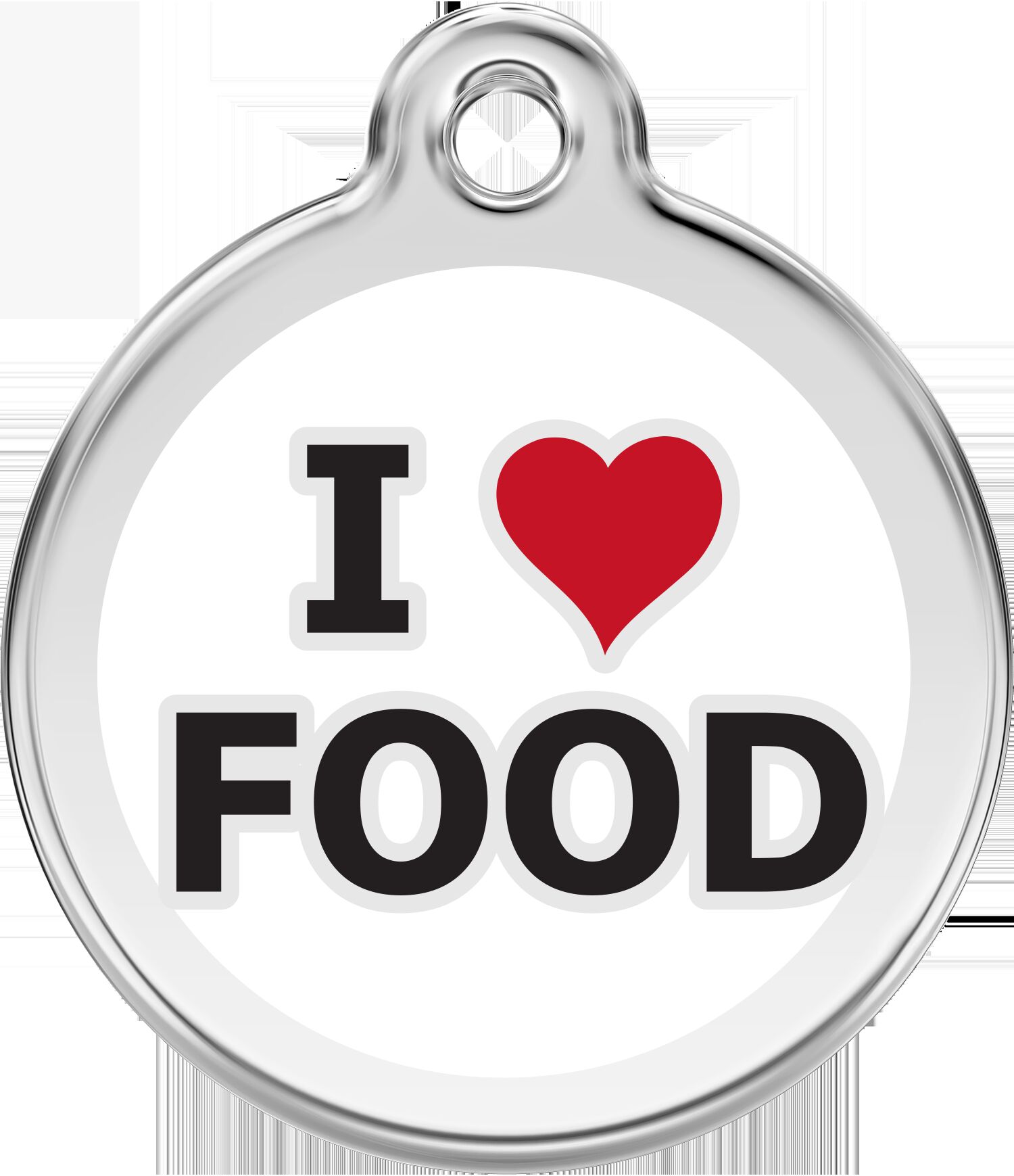 Red Dingo Placa identificativa Acero Inoxidable Blanca para perros y gatos thumbnail