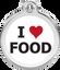 Placa identificativa Acero Inoxidable I love Food Blanco para perros, , large indicador imagen numero 4