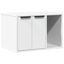 vidaXL Mueble arenero para gatos madera ingeniería blanco, , large indicador imagen numero 6