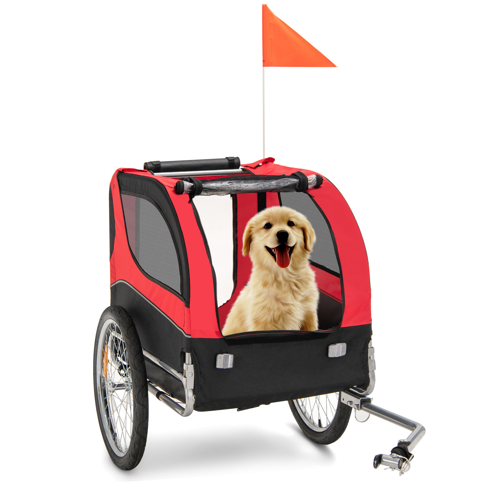 Costway Remolque Bicicleta Rojo para perros